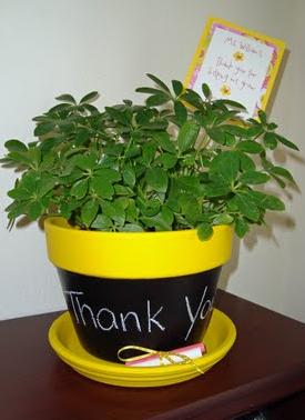 Homemade Teacher Gifts - Chalkboard Flower Pot